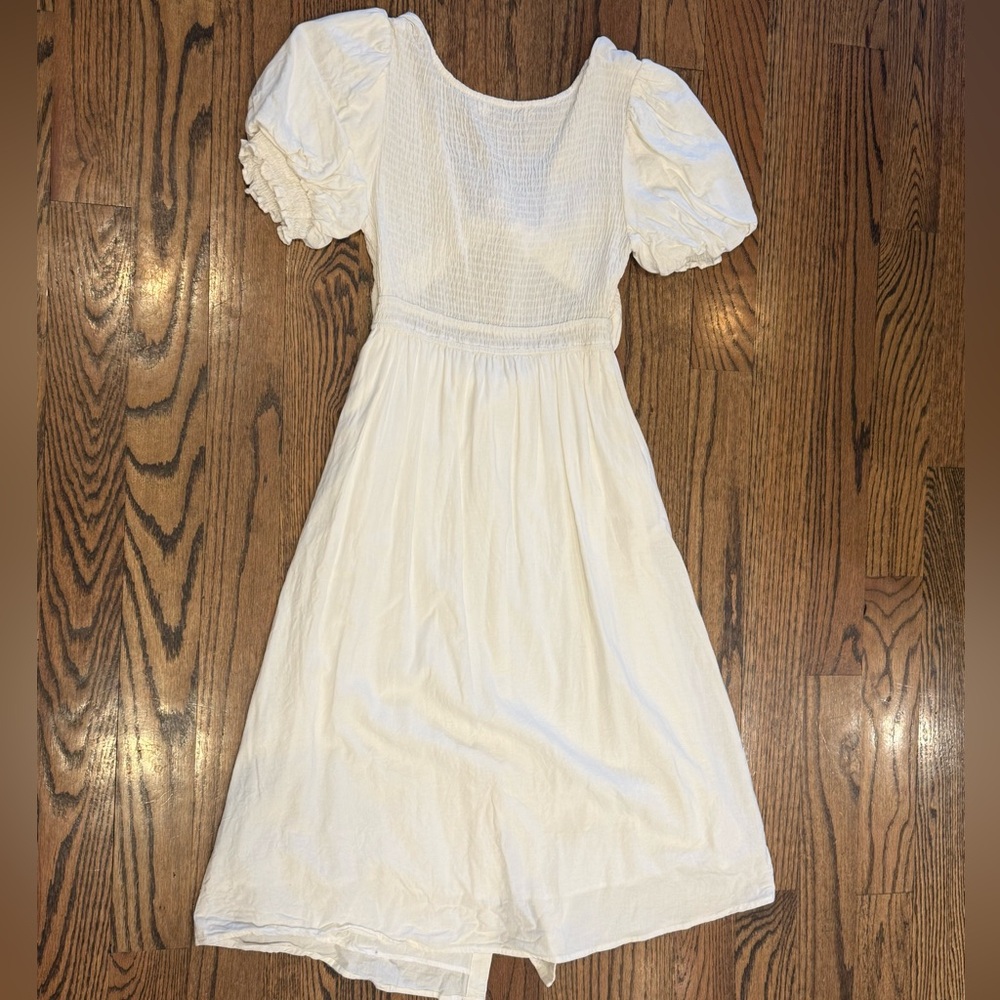Petal & Pup Cream Puff Sleeve Midi Dress - Picture 2 of 3